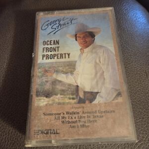 George Strait Ocean Front Property Vintage Cassette Tape Country Music 1990